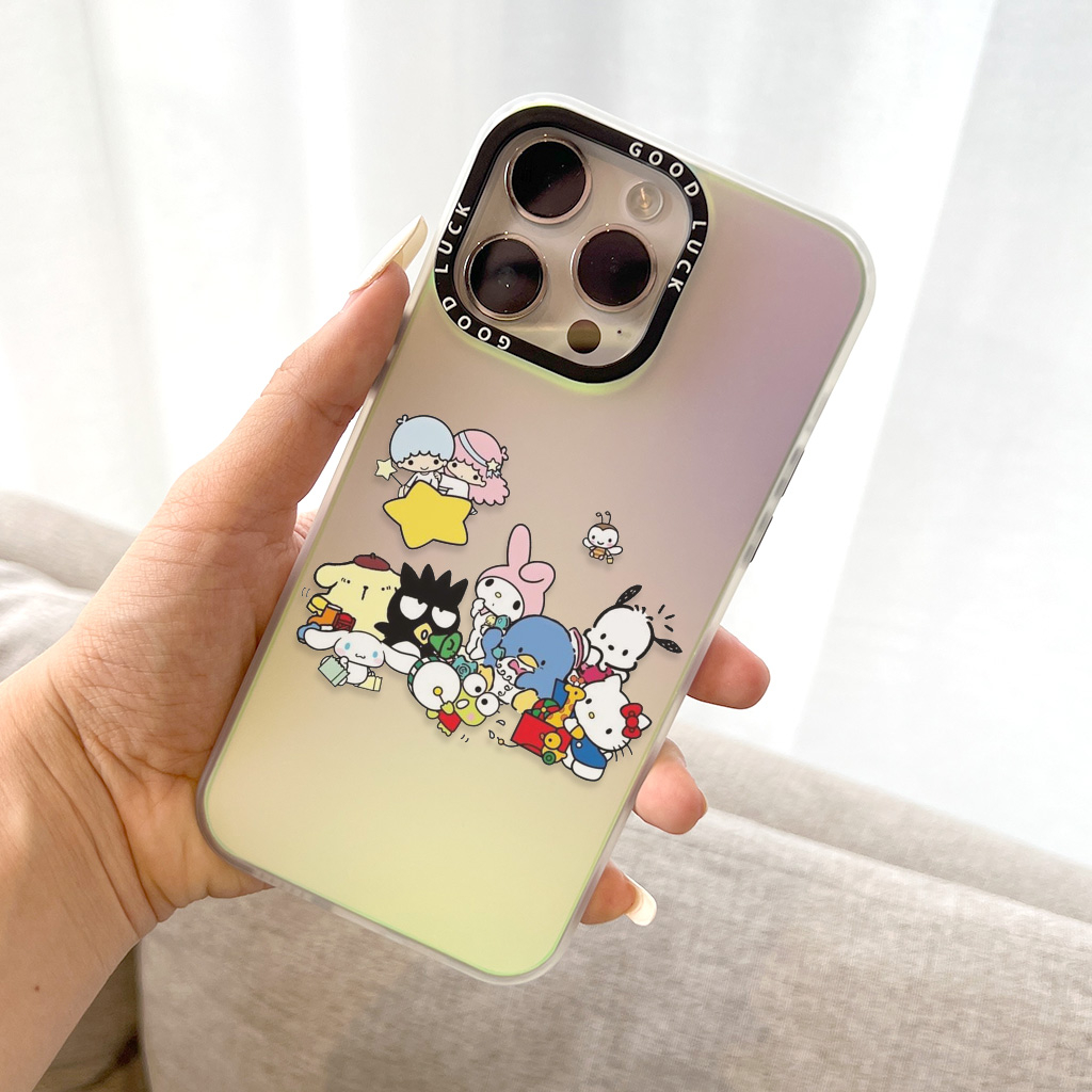 พร้อมส่งในประเทศไทย-เคสโทรศัพท์มือถือ-ซิลิโคน-ลายเลเซอร์-หลากสี-สําหรับiphone14-13-12-promax-xsmax-xr-7-8-plus-se2020