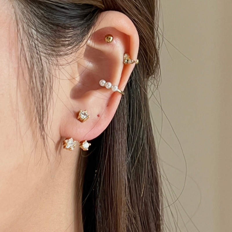 ต่างหู-brass-14k-frise-earrings