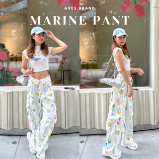 AVES.BRAND MARINE PANTS กางเกงพิมพ์ลาย ทะเล