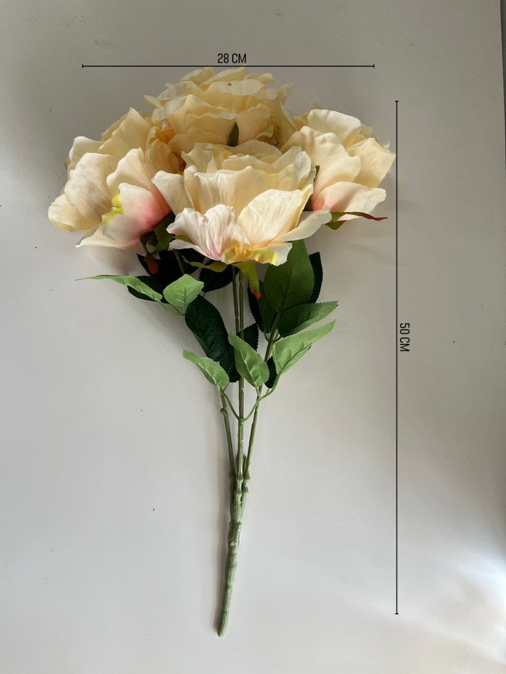 พร้อมส่ง-ช่อดอกกุหลาบ-5-ดอก-ขนาดใหญ่-ดอกไม้ปลอมสำหรับจัดแจกัน