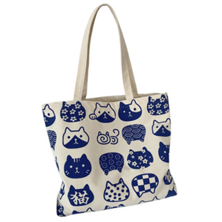 กระเป๋าผ้ามินิมอล 4 ลายสกรีน ขนาด 39x35cm กระเป๋า Tote Bag TT-999