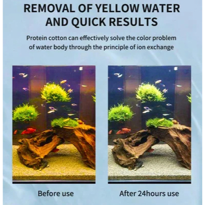 แถมฟรีถุงซิบ-เม็ดดูดซับน้ำเหลืองในตู้ปลา450ml-แก้น้ำเหลือง-remove-yellow-water-protein-ตู้ปลา-ปลาสวยงาม-น้ำเหลือง-ปลา