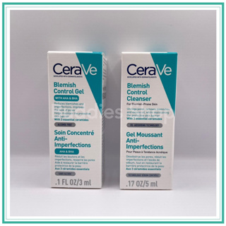 CeraVe Blemish Control (ขนาดทดลอง) Gel 3ml. / Cleanser 5ml.