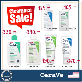 (ลดล้างสต๊อก//ของแท้//พร้อมส่ง)) CeraVe PM, Foaming Cleanser, Moisturizing Lotion, Cream to Foam