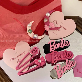 ร้านไทย🇹🇭พร้อมส่ง กิ๊บบาร์บี้ Barbie สีชมพู น่ารักๆ กิ๊บหัวใจ กิ๊บดาว