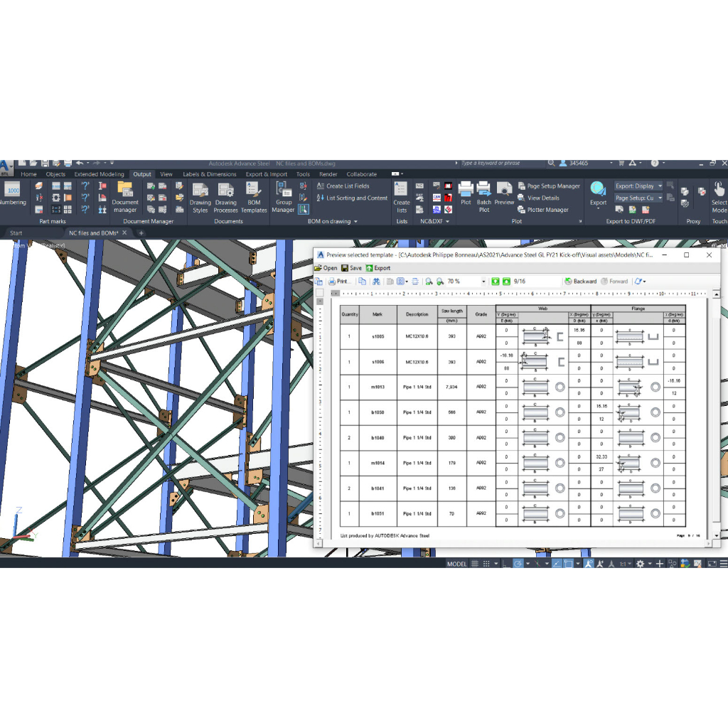 advance-steel-2023-windows-โปรแกรมออกแบบงานโครงสร้างเหล็กรูปพรรณ