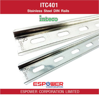 INTECO Stainless Steel DIN Rail รางปีกนก รางรีเลย์ รางรถไฟเทอร์มินอล  สแตนเลสแท้!  ยาว 1 เมตร (100 ซม.) Stainless304