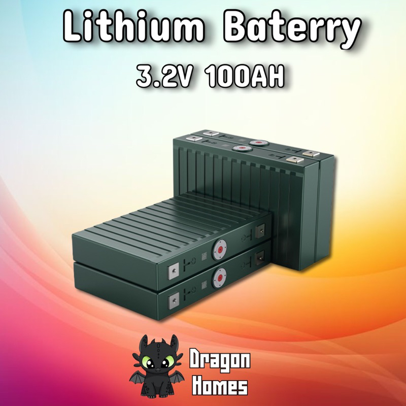 แบตเตอรี่-lithium-lifepo4-3-2v-100ah-lithium-battery-แบตเตอรี่ลิเธียม-ลิเธียมฟอสเฟต