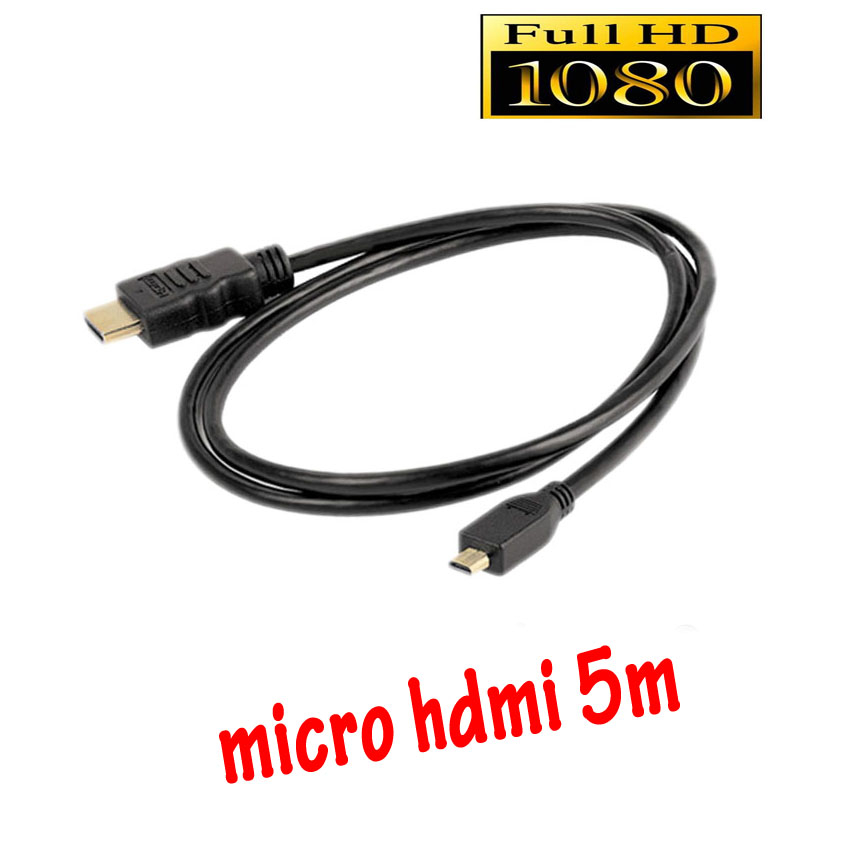 สาย-tv-micro-hdmi-5-เมตร-สายถักรุ่น-v1-4-hdmi-cable-3d-full-hd-1080p