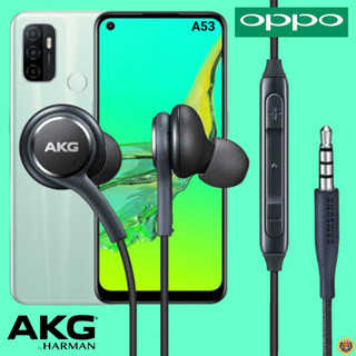 หูฟัง สมอลทอล์ค OPPO Aux 3.5 In-Ear ออปโป้ อินเอียร์ เสียงดี เบสหนัก สายถักทนทาน เล่น-หยุดเพลง-เพิ่ม-ลดระดับเสียง A53