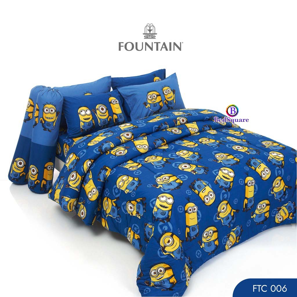 minions-ผ้าปูที่นอน-ไม่รวมผ้านวม-ยี่ห้อ-fountain-ใช้ได้กับที่นอนหนาถึง-13นิ้ว