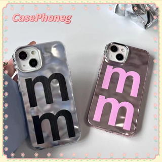 🍑CasePhoneg🍑สีเงิน ริ้วรอย เรียบง่าย iPhone 11 14 pro max ป้องกันการหล่น ขอบเต็ม เส้นขอบโปร่งใส case for iPhone 12 13