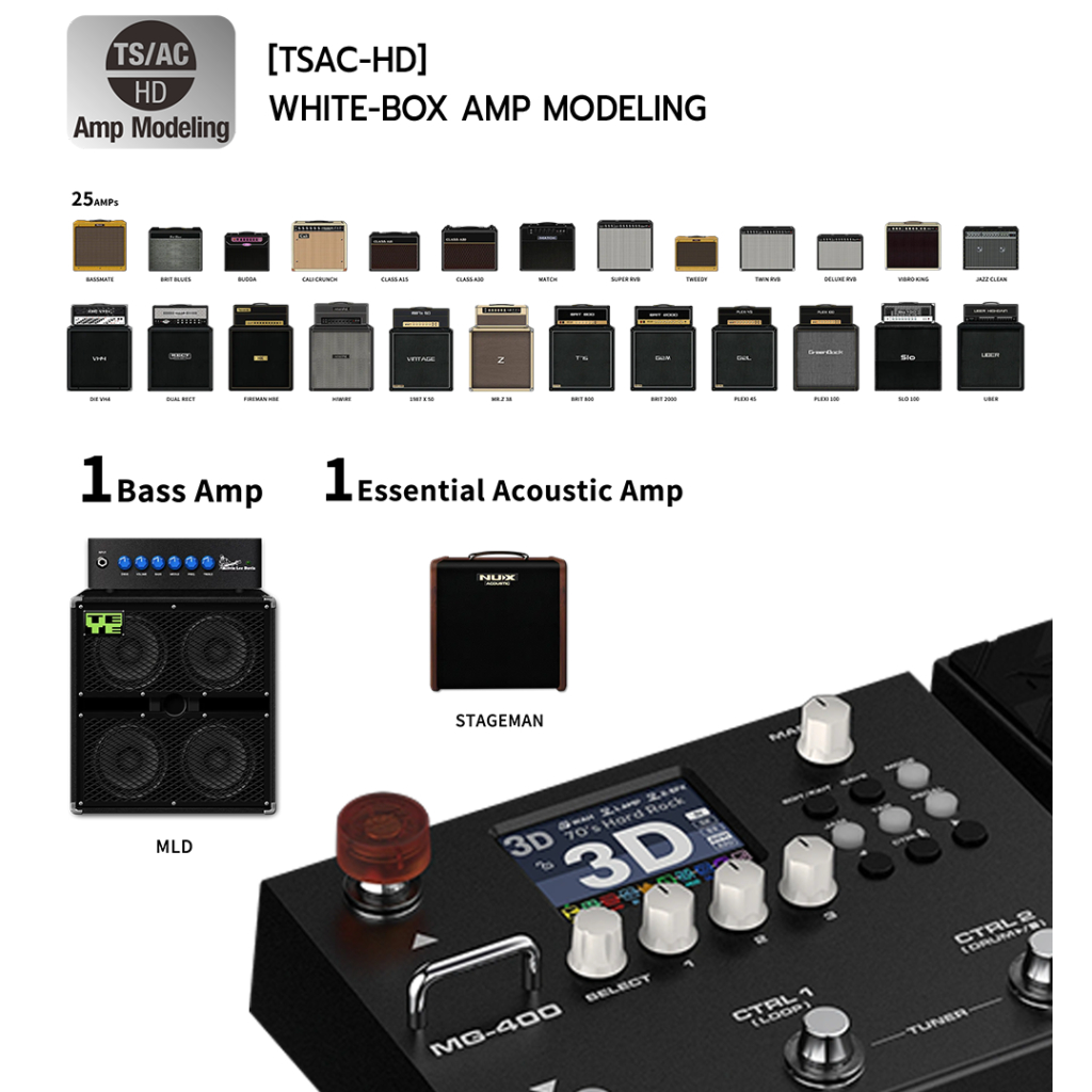 nux-mg-400-multi-effect-modeling-guitar-bass-processor-nux-mg400-มัลติ-เอฟเฟค-กีต้าร์-เบส