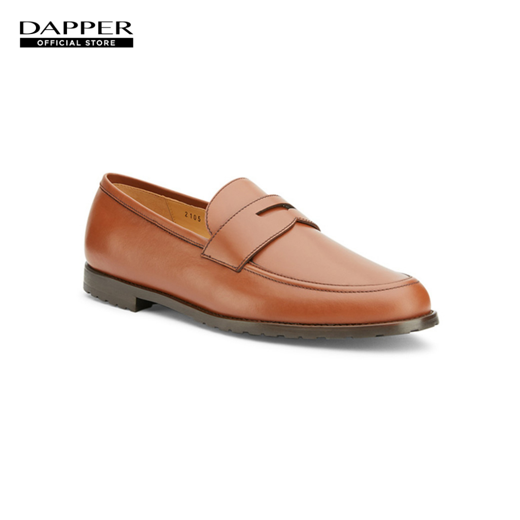 dapper-รองเท้าหนัง-แบบสวม-leather-penny-loafers-สีน้ำตาลแทน-hbkt1-677lp