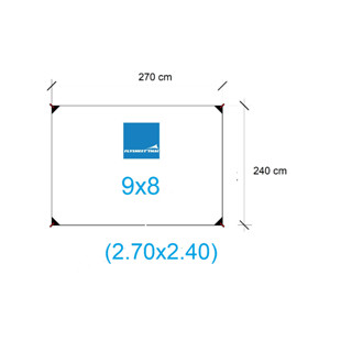 กราวชีท แผ่นรองเต็นท์  kodiak 9x8 ขนาด 2.7x2.4 ตรงรุ่น ขนาดเต็นท์ เกรดผ้าใบหนา