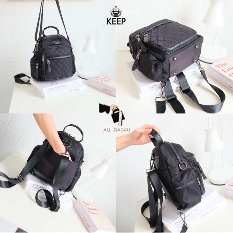 รับหิ้วของแท้จากshop-กระเป๋าเป้ไนลอน-keep-bag-รุ่น-rouget-backpack-พร้อมส่งในไทย