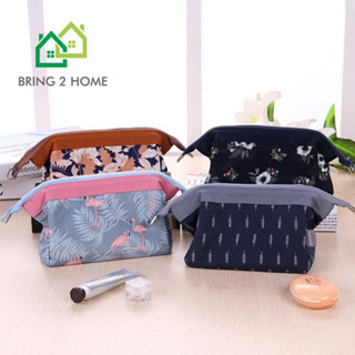 สินค้า Bring2Home  กระเป๋าเครื่องสำอางตั้งทรงได้ พกพาสะดวก สีสันสดใส