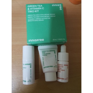 Innisfree Trio Kit Green tea serum 10ml & Vit C 7ml & Green tea seed cream 15ml exp 042026