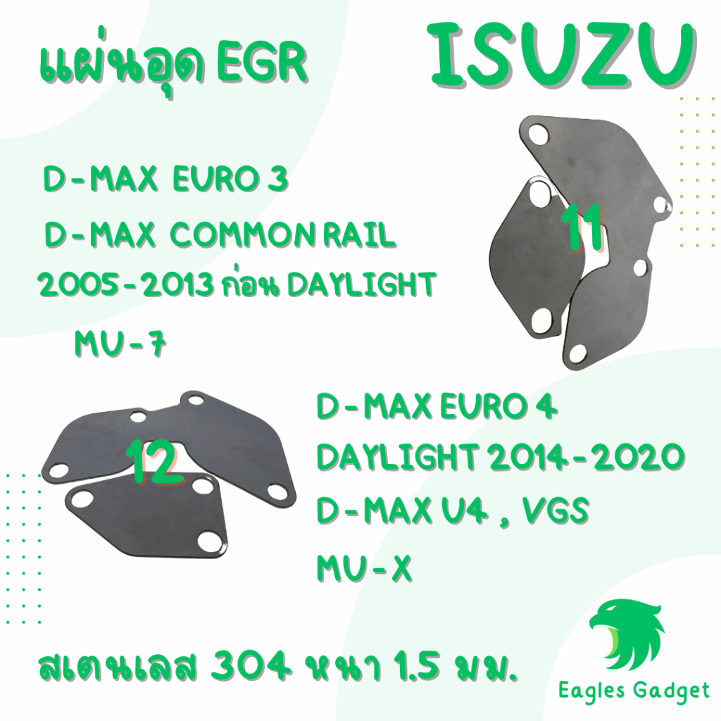 แผ่นอุด-แผ่นปิด-egr-egr-อีซูซุ-ดีแมกซ์-ยูโร-isuzu-dmax-d-max-euro-แผ่นสแตนเลส-304-2b-สเตนเลส-ss304-sus304