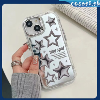 คูปองเคลม🎀เคสไอโ case for iphone 11 12 เต็มหน้าจอดาวตัวอักษรภาษาอังกฤษ เคส 14 13 12 11 pro max mirror phone case