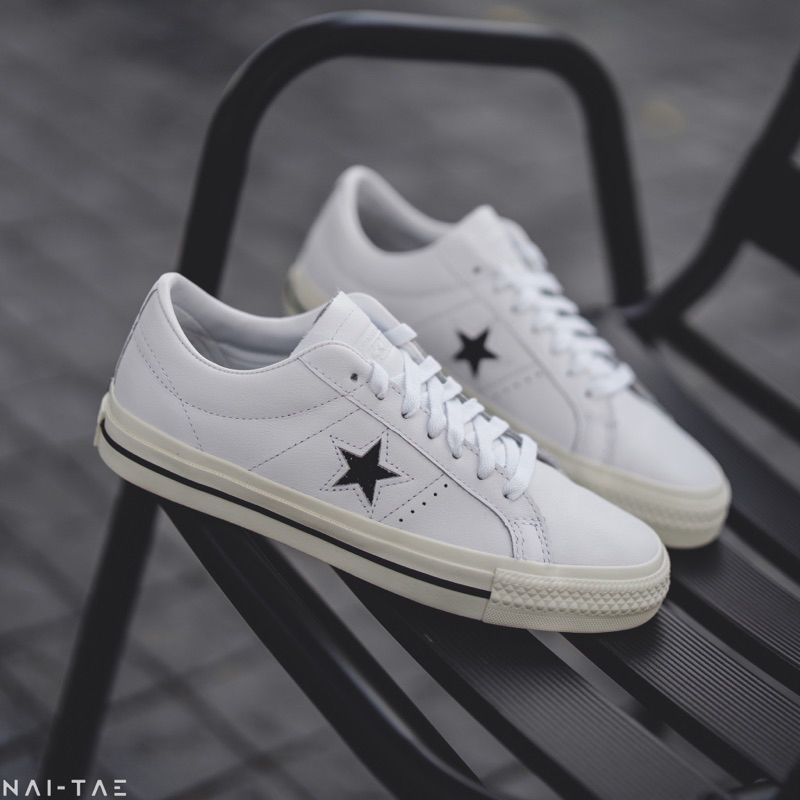 CONVERSE ONE STAR PRO LEATHER OX WHITE / BLACK | Shopee Thailand