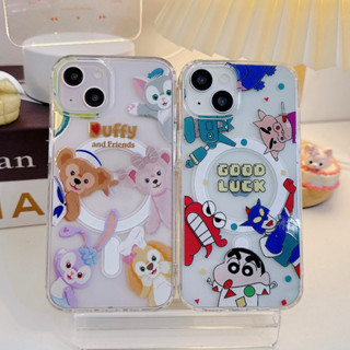 เคสใสขอบนิ่ม เคสแม่เหล็ก ลายการ์ตูนรวม ดัฟฟี่ ชินจัง