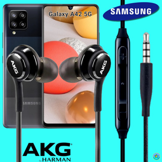 หูฟัง สมอลทอล์ค Samsung แท้ 3.5 mm Aux In-Ear ซัมซุง A42 5G ทุกรุ่น อินเอียร์ สายผ้าถัก เสียงดี เบสหนัก ปรับระดับเสียง