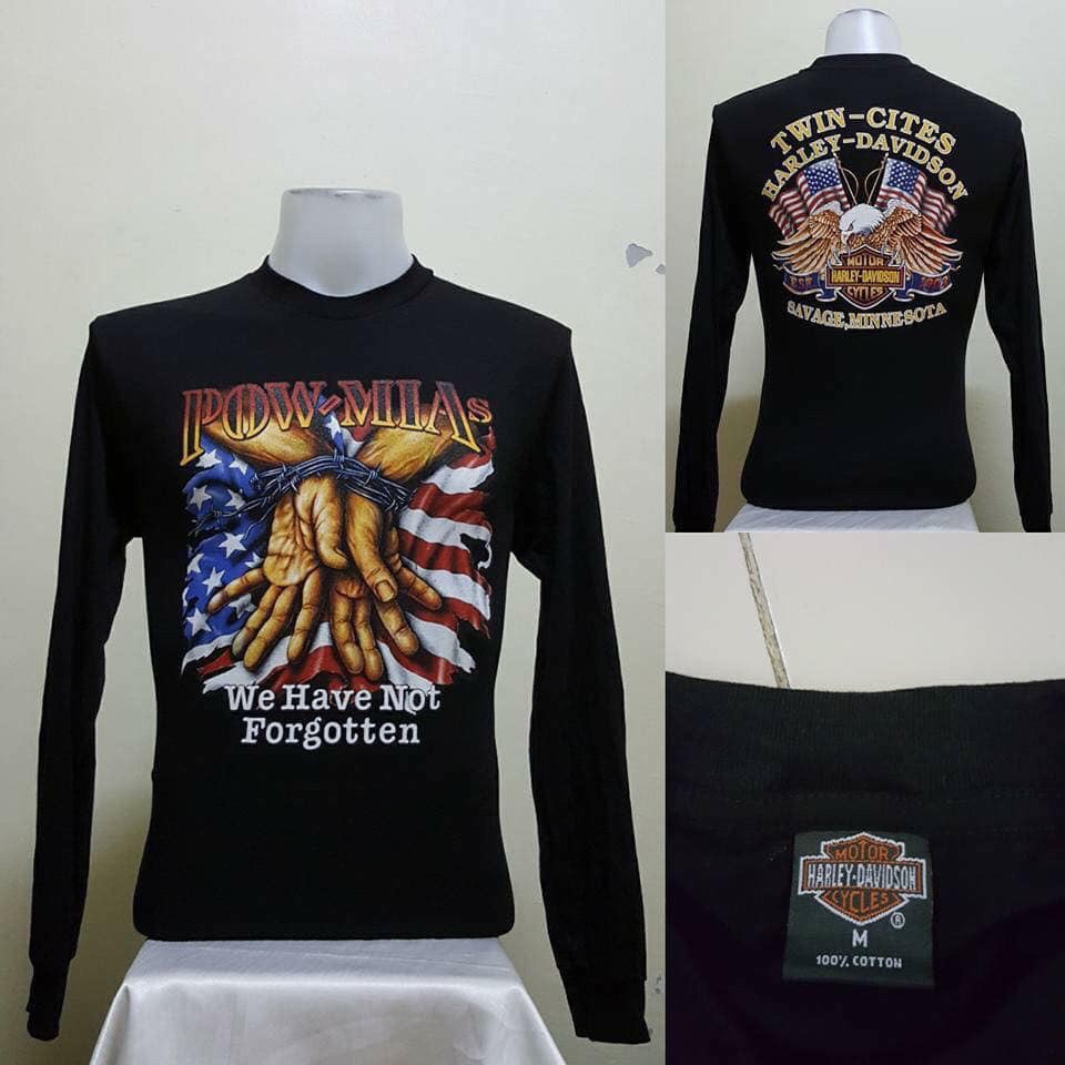 เสื้อแขนยาวฮาเลย์-harley-davidson-ป้ายฮาเลย์-ผ้าcotton-ลายที่-l025-l036