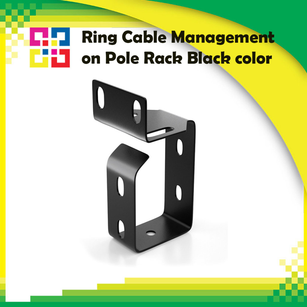 bismon-b1-cmpr-bk-ring-cable-management-on-pole-rack-black-color