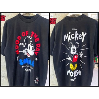 เสื้อDisney ลาย Mickey mouse สีดำ ฟอกเฟด (MPA-004)
