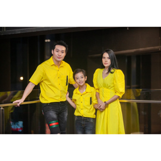 Darling​ Family​ Closet​ เสื้อผ้าครอบครัว​ ชุดครอบครัว สีเหลือง