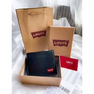 กระเป๋าตังค์ผู้ชาย LEVIS งานโรงงานเข็มขัดจ้า+กระเป๋าตังค์แยกออกมา วัสดุหนัง PU เกรดดี มาพร้อมกล่อง+ถุงกระดาษ+การ์ด