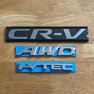 โลโก้ CR-V AWD i-VTEC ตัวหนังสือฝาท้าย CRV G5 (จำนวน 3 ชิ้น)
