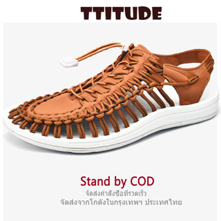 Attitude[จัดส่งจากประเทศไทย] ขนาด 35-46 รองเท้าแตะสไตล์ใหม่, รองเท้าผู้ชาย, รองเท้าชายหาดลำลอง, รองเท้าแตะโรมัน