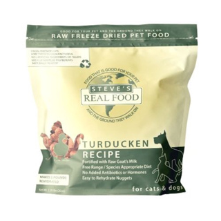 อาหารสุนัข Steve’s Real Food Raw Freeze Dried Pet Food สูตร Turducken Recipe ขนาด 567 g