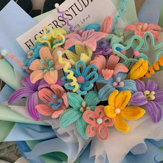 Ohiona. ดอกไม้ปลอม diy ช่อดอกไม้อมตะ 3D ตัวต่อดอกไม้  ของเล่นดอกไม้ DIY ของเล่นเสริมทักษะ ของขวัญ วันเกิด แฟน ครู