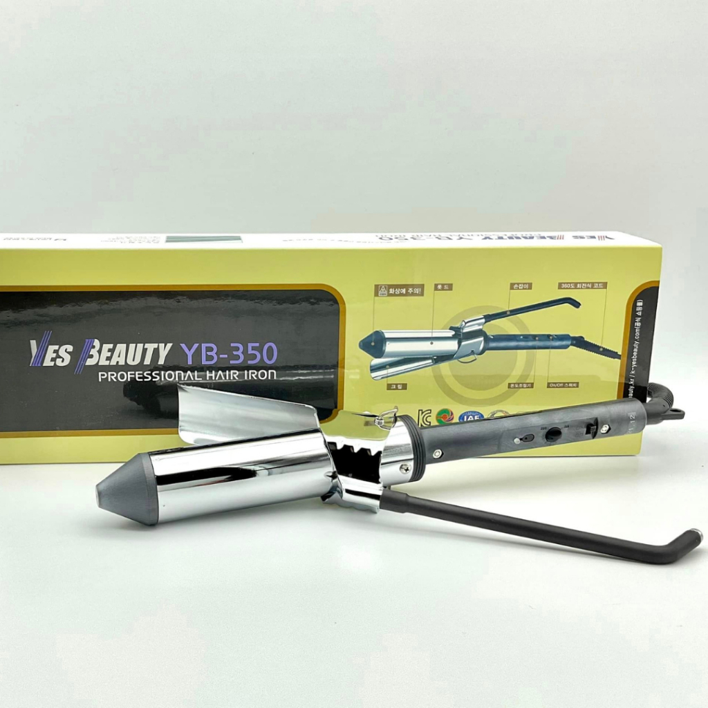 YES BEAUTY เครื่องม้วนผมเกาหลี เครื่องม้วนผมซาลอน YB-360 ม้วนแกนใหญ่ ...