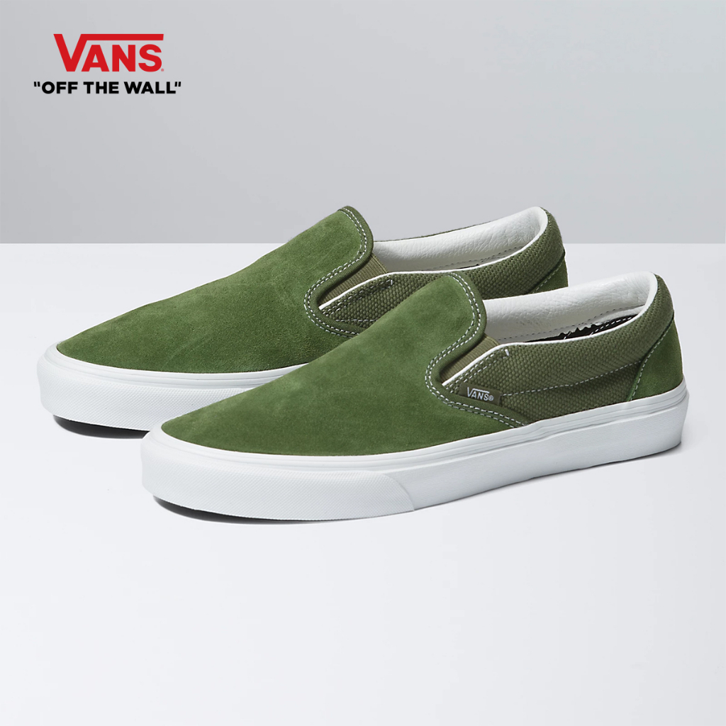 VANS CLASSIC SLIP-ON - TEXTURED CHIVE รองเท้า ผ้าใบ VANS ชาย หญิง ...