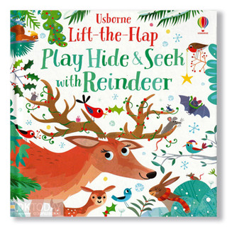 DKTODAY หนังสือ USBORNE LIFT-THE-FLAP PLAY HIDE & SEEK WITH REINDEER (AGE 2+)