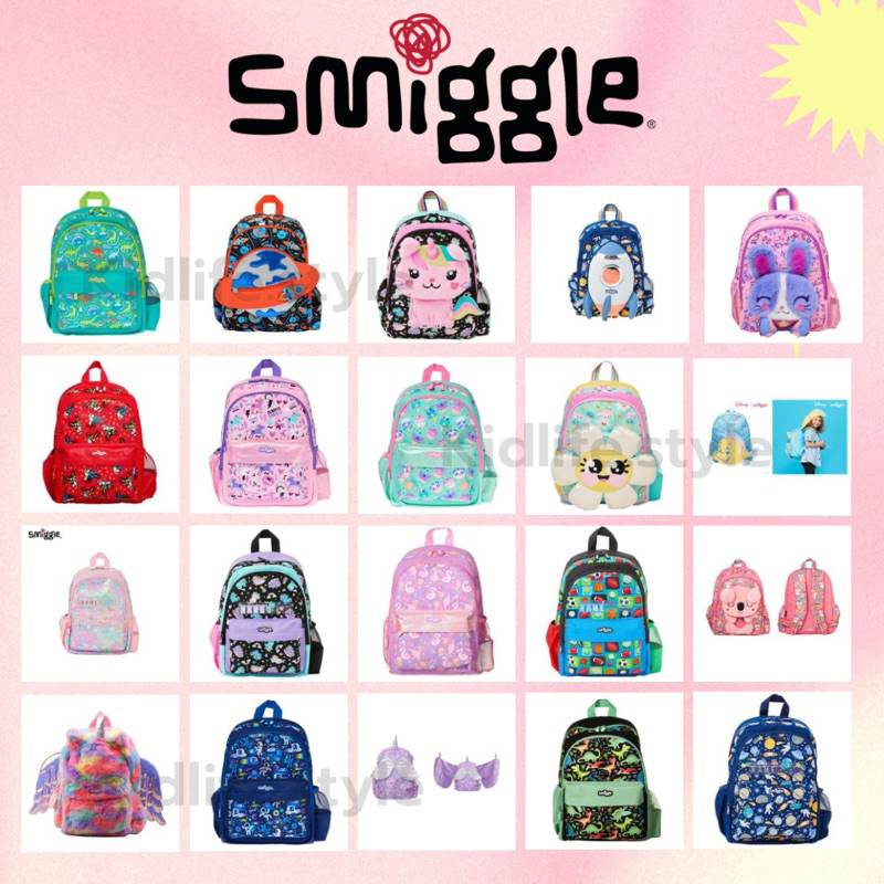 Smiggle Junior(ขนาดกลาง) Backpack 14-15 นิ้ว กระเป๋าเป้สะพายหลังSmiggle ...