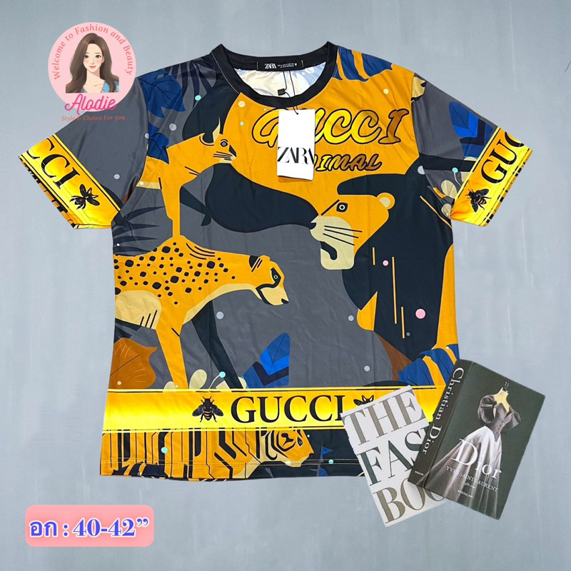 new-พร้อมส่ง-เสื้อยืดคอกลมแขนสั้นแบบสวม-ผ้าไมโครพิมพ์ลาย-งานป้ายzara-ไฮเอน