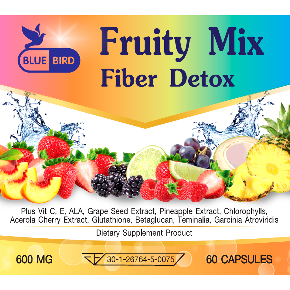 fruity-mix-fiberry-detox-ไฟเบอร์-ดีท็อกซ์-ล้างลำไส้-ลดพุง-ล้างตับ-ลดกลิ่นตัว-ควบคุมน้ำหนัก-ตรา-บลูเบิร์ด-ขนาด-60-แคปซูล