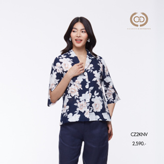 C&amp;D เสื้อผู้หญิง  COTTON NORMAL BLOUSE ลายดอกไม้ (CZ2KNV)