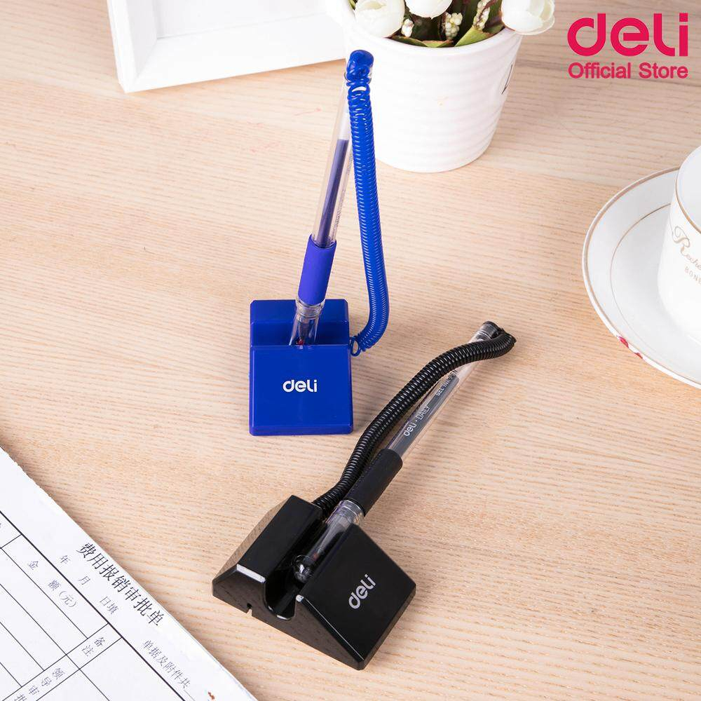 deli-6791-desk-pen-stand-ปากกาเจลแบบตั้งโต๊ะ-หมึกน้ำเงิน-ขนาดเส้น-0-5mm-แพ็คกล่อง-24-แท่ง-ปากกาเจล-ปากกา-อุปกรณ์เครื่องเขียน
