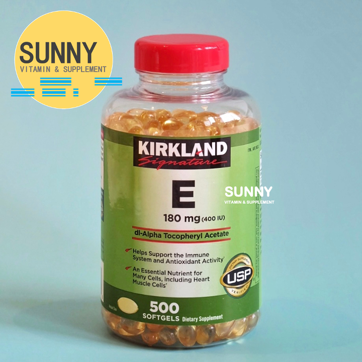 Kirkland Signature - วิตามิน E 180 mg จำนวน 500 เม็ด (หมดอายุเดือน 4 ปี ...