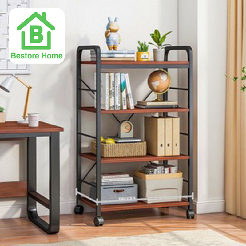 bestorehome-ชั้นวางของ-ผลิตจากไม้-mdf-วางของเข้ามุม-มีล้อเลื่อน-สะดวกต่อการเคลื่อนย้าย-ไม่ต้องยก