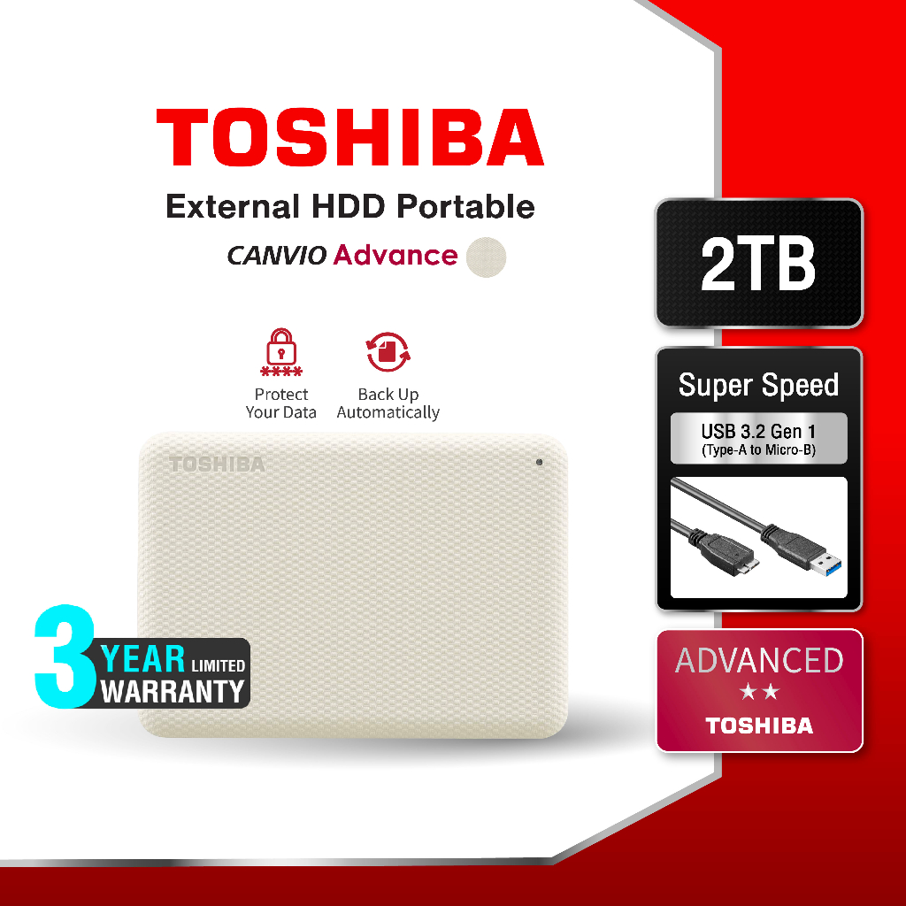 Disque Dur Externe Toshiba HDTCA20ER3AA 2TB 2,5