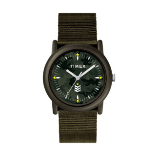 Timex TWLB70100 Camper Camo นาฬิกาข้อมือผู้ชายและผู้หญิง สีเขียว