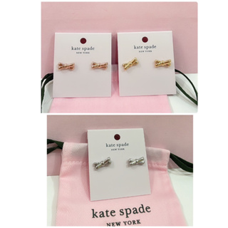 พร้อมส่ง 🔥Sale 899🔥ถูกตาแตกแหกโค้ง ต่างหู Kate Spade Double Bow Studs เรียบหรู ใส่น่ารัก ติดหูได้ทุกวัน เข้ากับทุกชุด