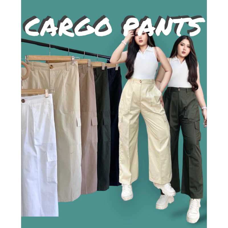 cargo-pants-กางเกงคาร์โก้สำหรับสาวอวบ-แต่งกระเป๋าข้างทรงสรีท-กางเกงคนอ้วนเท่-ๆ-ใส่แล้วดูคูล-plussize-กางเกงคนอวบ